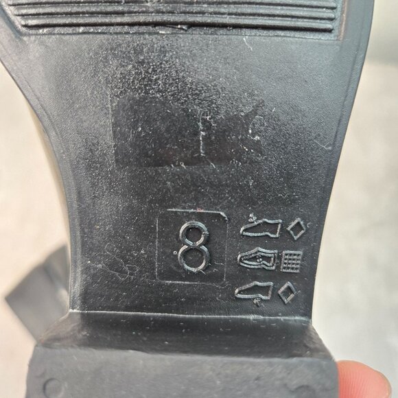 Jeffrey Campbell Rainboot Black Rubber Pointed Pull On Chelsea Ankle Bootie Sz 8 - Picture 8 of 9